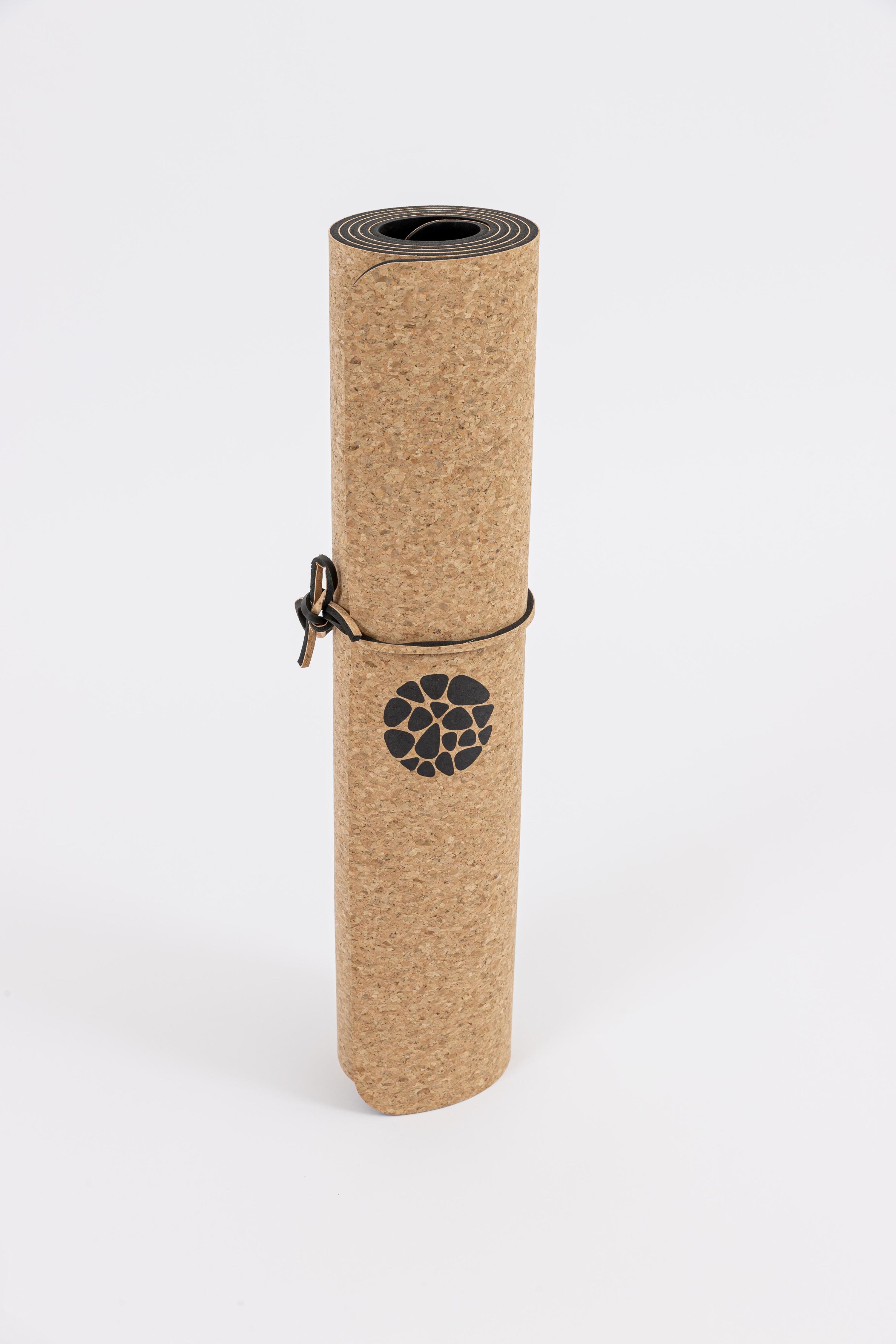 Yogamatte aus Naturkork - Extra Dick 6mm - 183x65cm - mit Tragegurt 3/6
