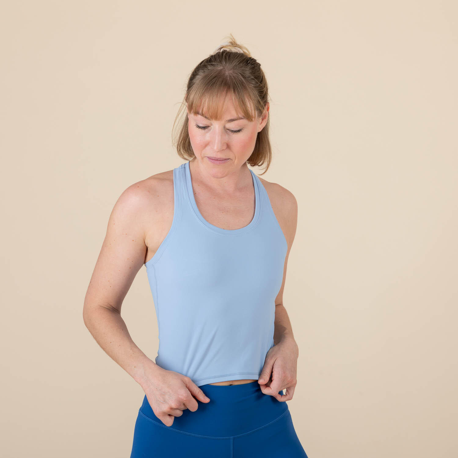 Cropped Tank Top, Racerback frosted blue | L 6/6