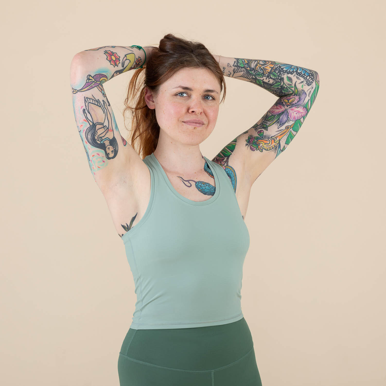 Cropped Tank Top, Racerback iceberg green | XL 6/6