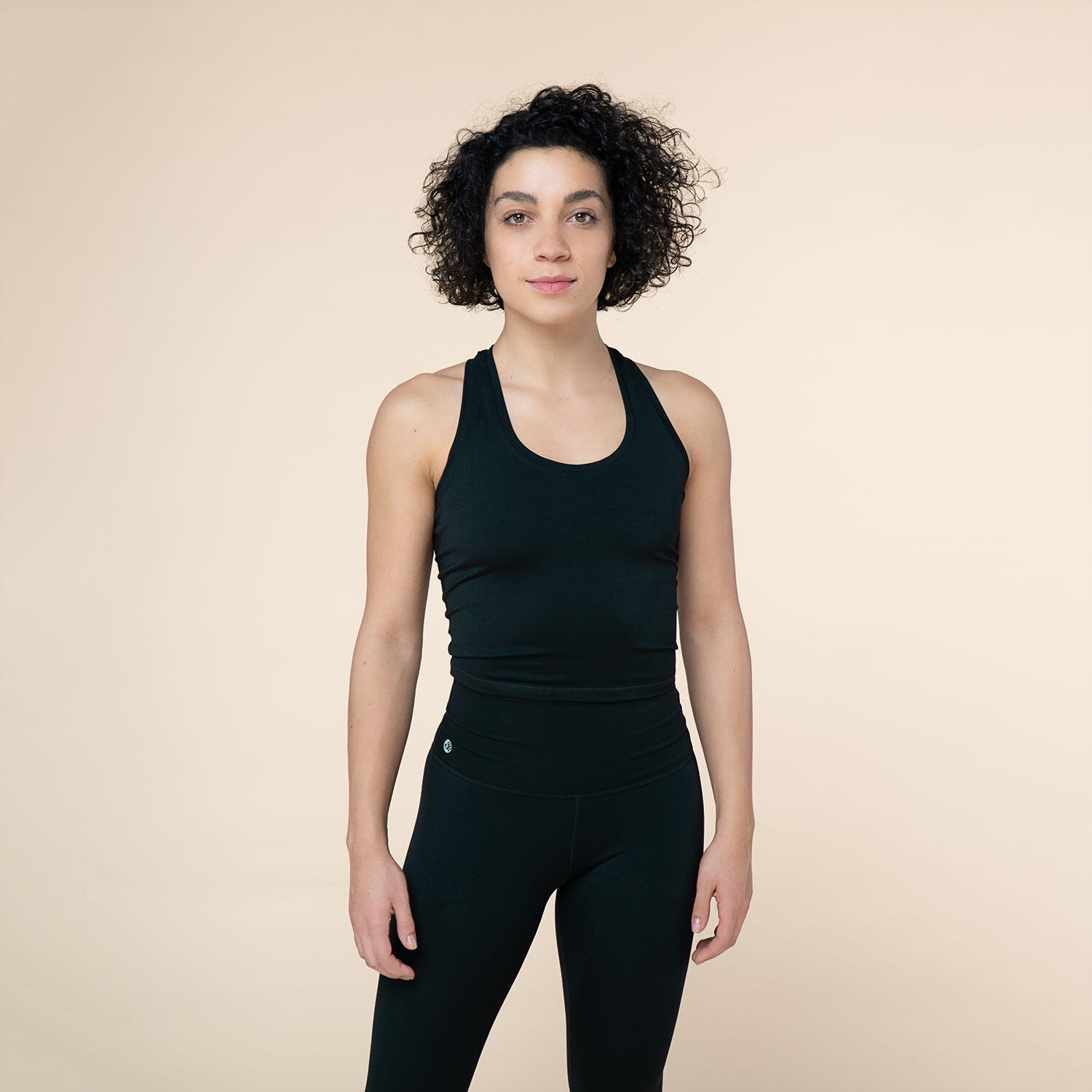 Cropped Tank, Sport Crop Top, schwarz XS 3/6