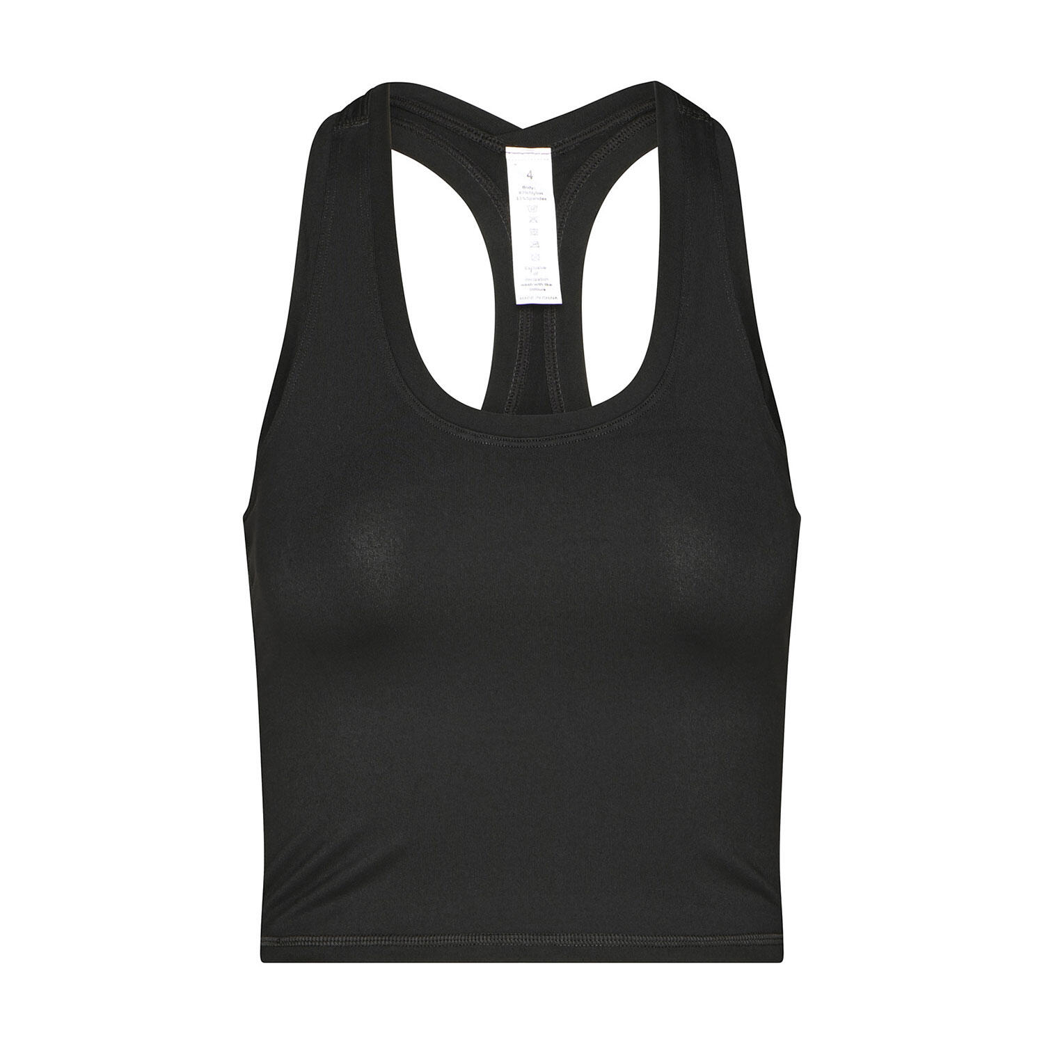 Cropped Tank, Sport Crop Top, schwarz XS 1/6