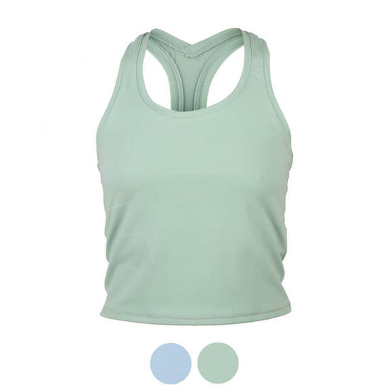 Cropped Tank Top, Racerback iceberg green | XS