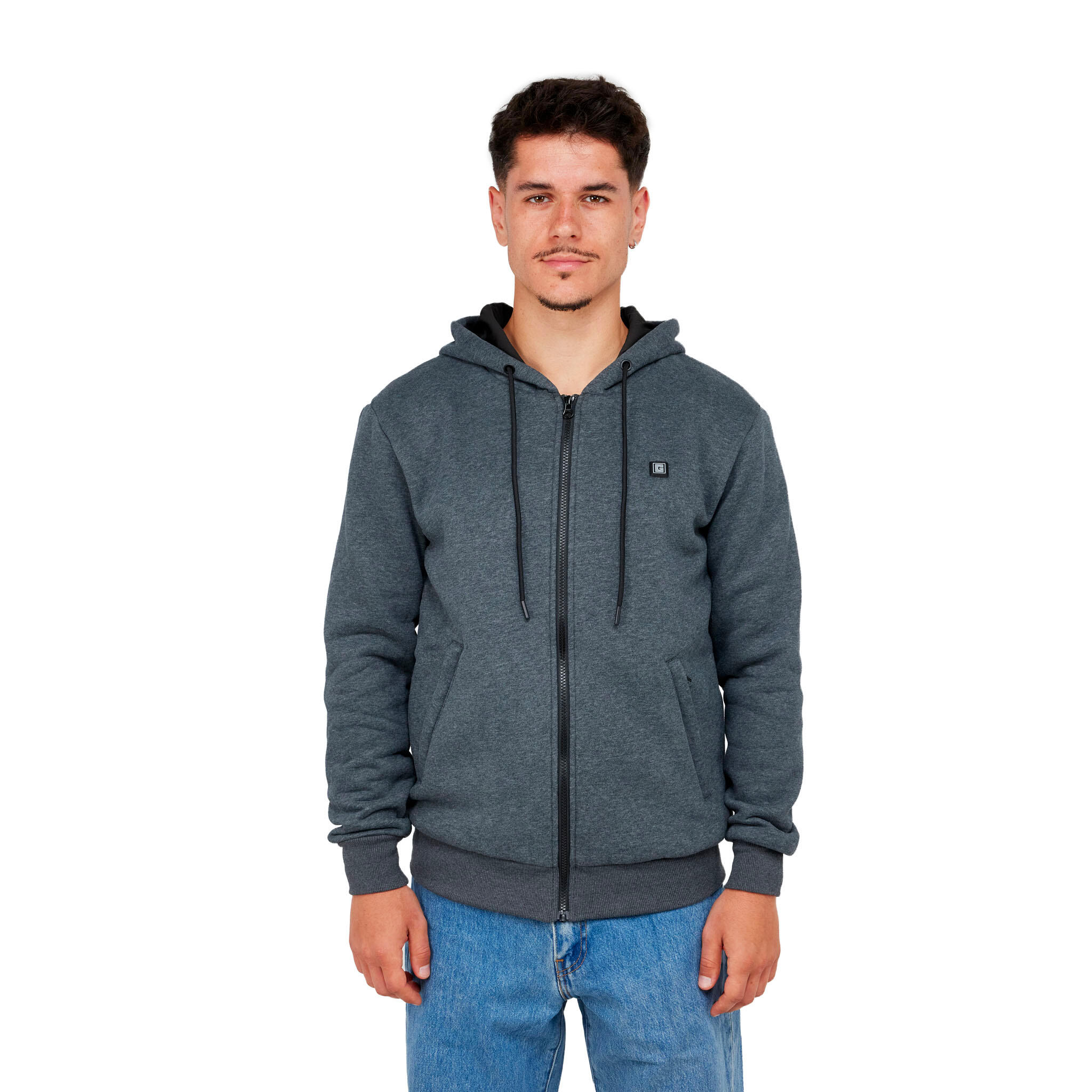 G-heat - Hoodie Zippé Adulte Chauffant - Pull Chauffant - Gris|marron - 48 Xl - Decathlon
