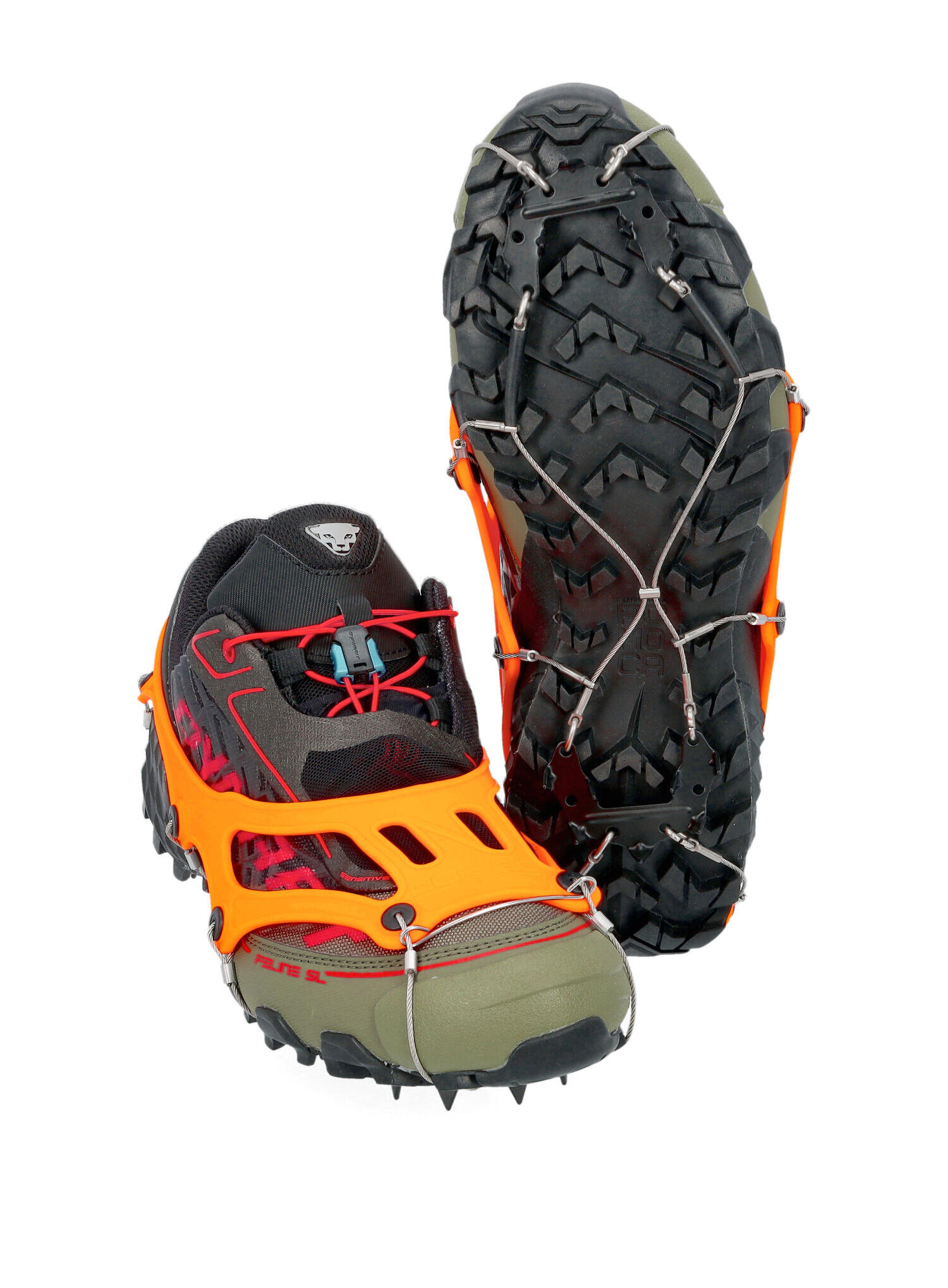 Cramponi metalici Nesmeky Nortec Trail 2.1 cu talpă din cauciuc