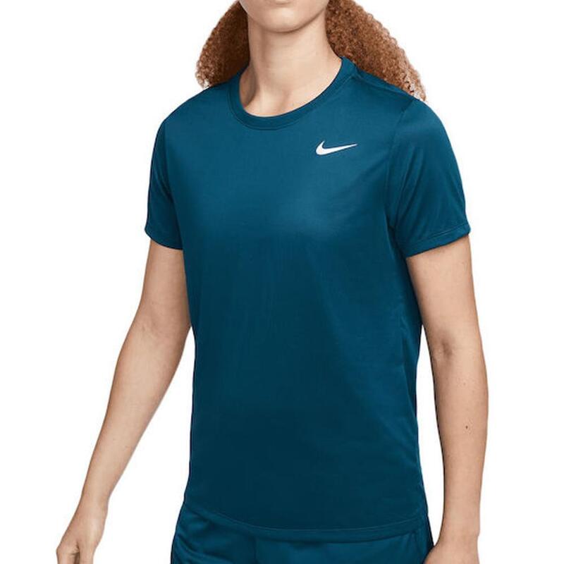 T-shirt de Running Bleu Canard Femme Nike Dri-Fit