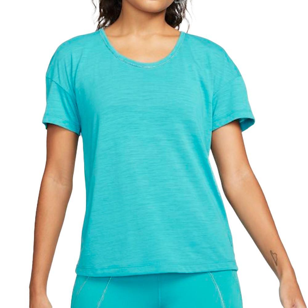 T-shirt Turquoise Femme Nike Lurex 1/2