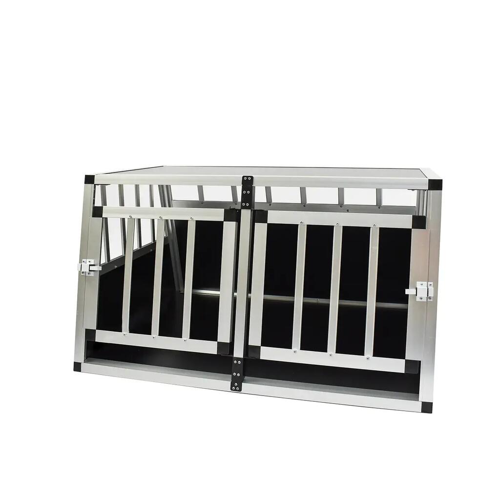 SQUARE aluminum tube dog cage 68x89x50 size M - 2 doors
