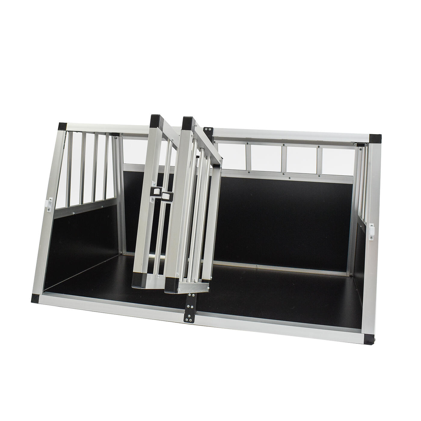 Cage pour chien tube alu CARRE 68x89x50 taille M - 2 portes 4/5