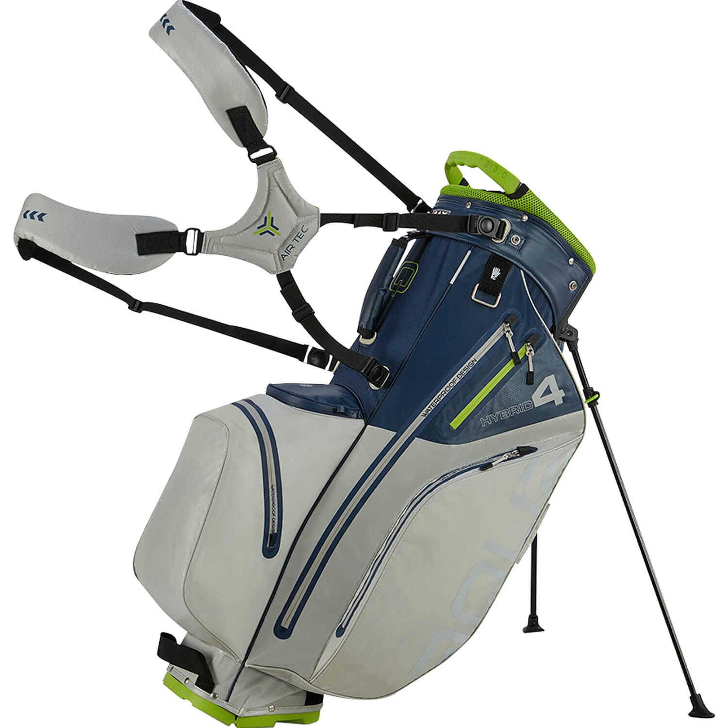 Aqua hybrid 4 - saco de golfe impermeável - cartbag - azul cinza