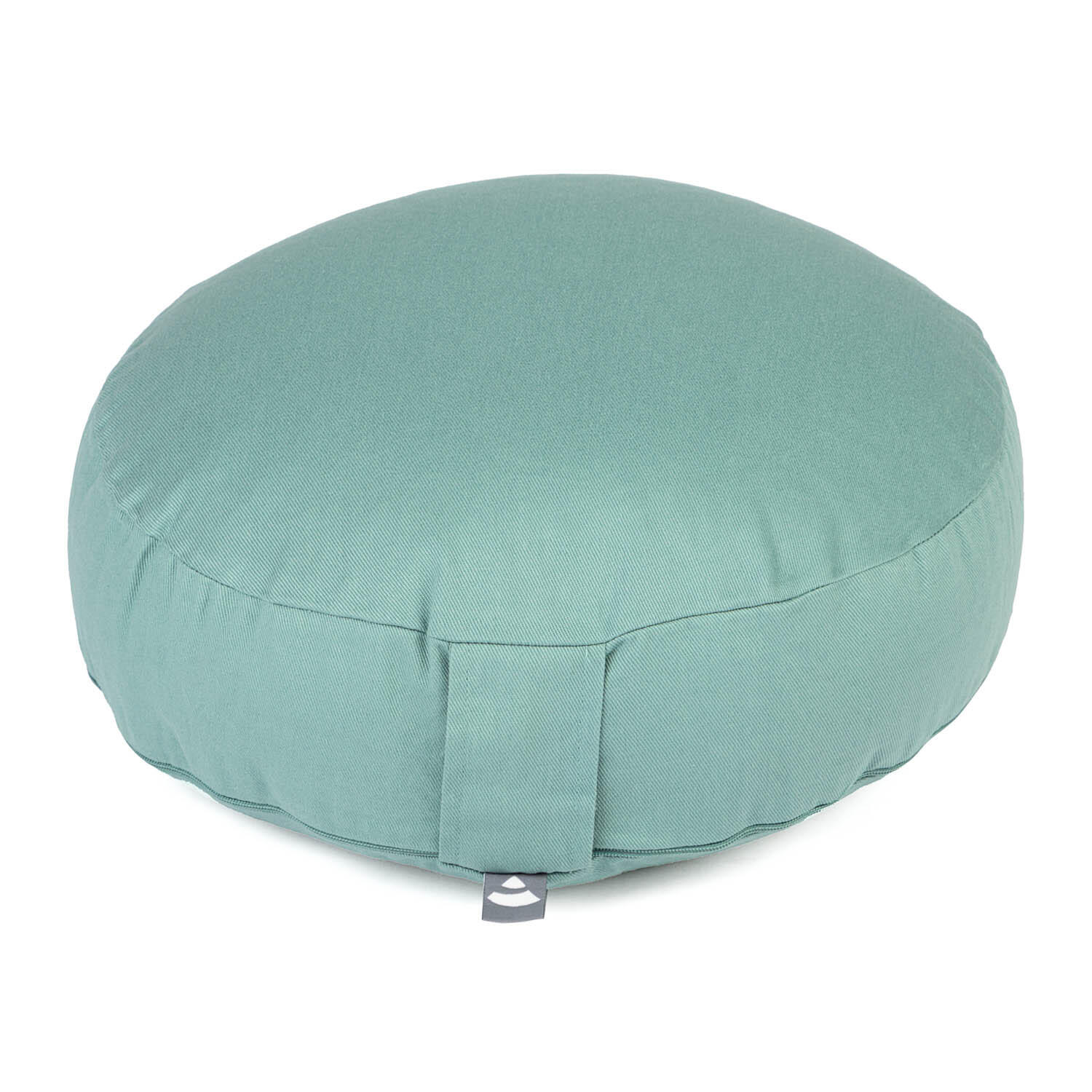 Meditationskissen RONDO ECO EXTRA FLACH mineral blue | Dinkelhülsen 2/4