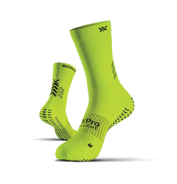 GEARXPRO Voetbalsokken met antislip grip SOXPro Ultra Light Fluo Geel