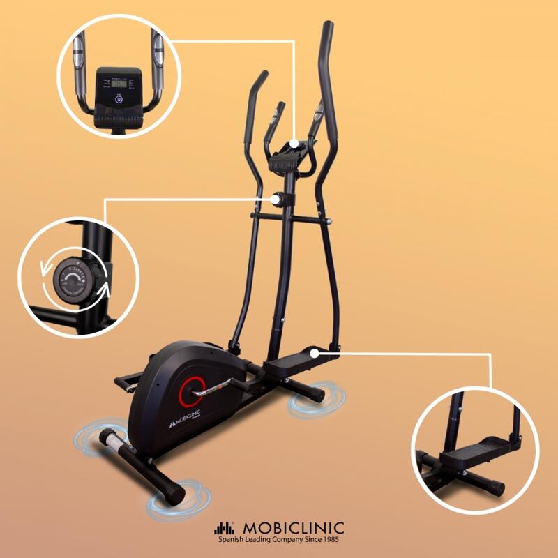 Crosstrainer ATLAS Elliptische 8 weerstandsniveaus Weerstand wiel 4KG LCD Scherm