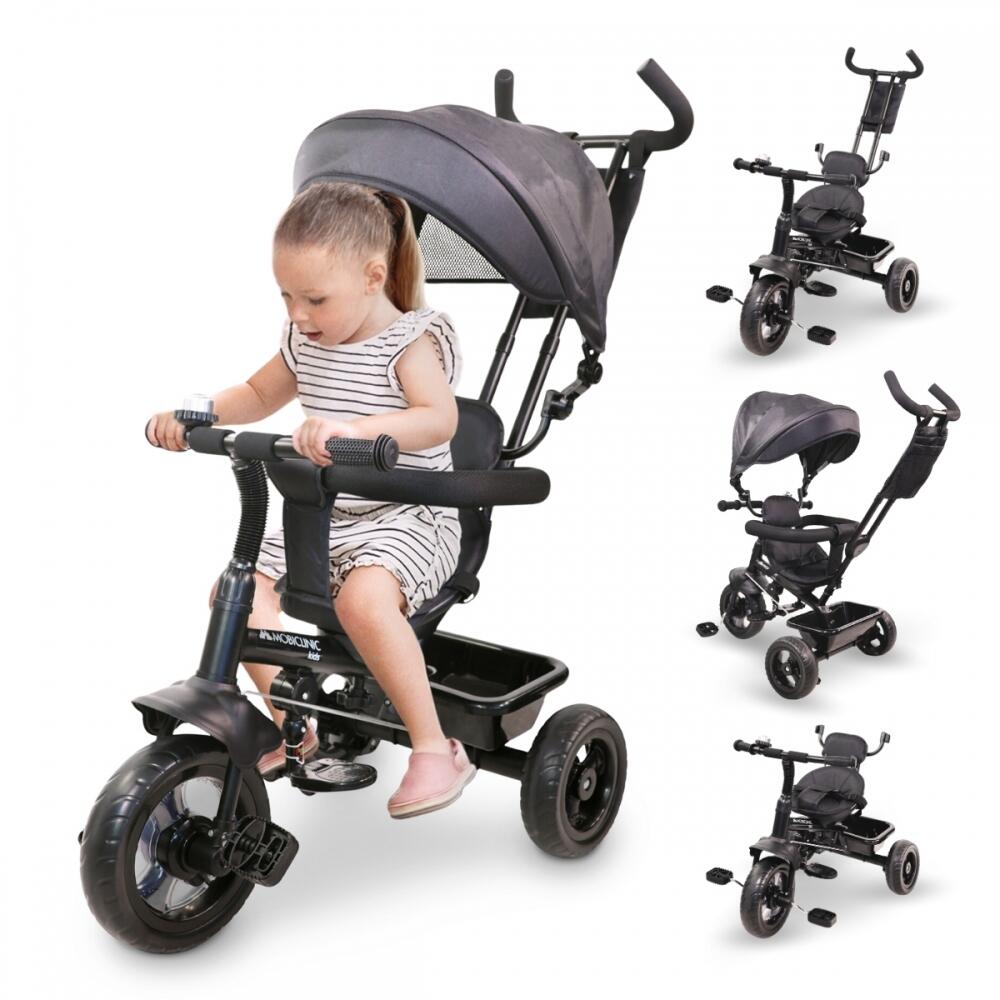 Triciclo evolutivo 3 em 1 seguro confortável e prático design ajustável preto