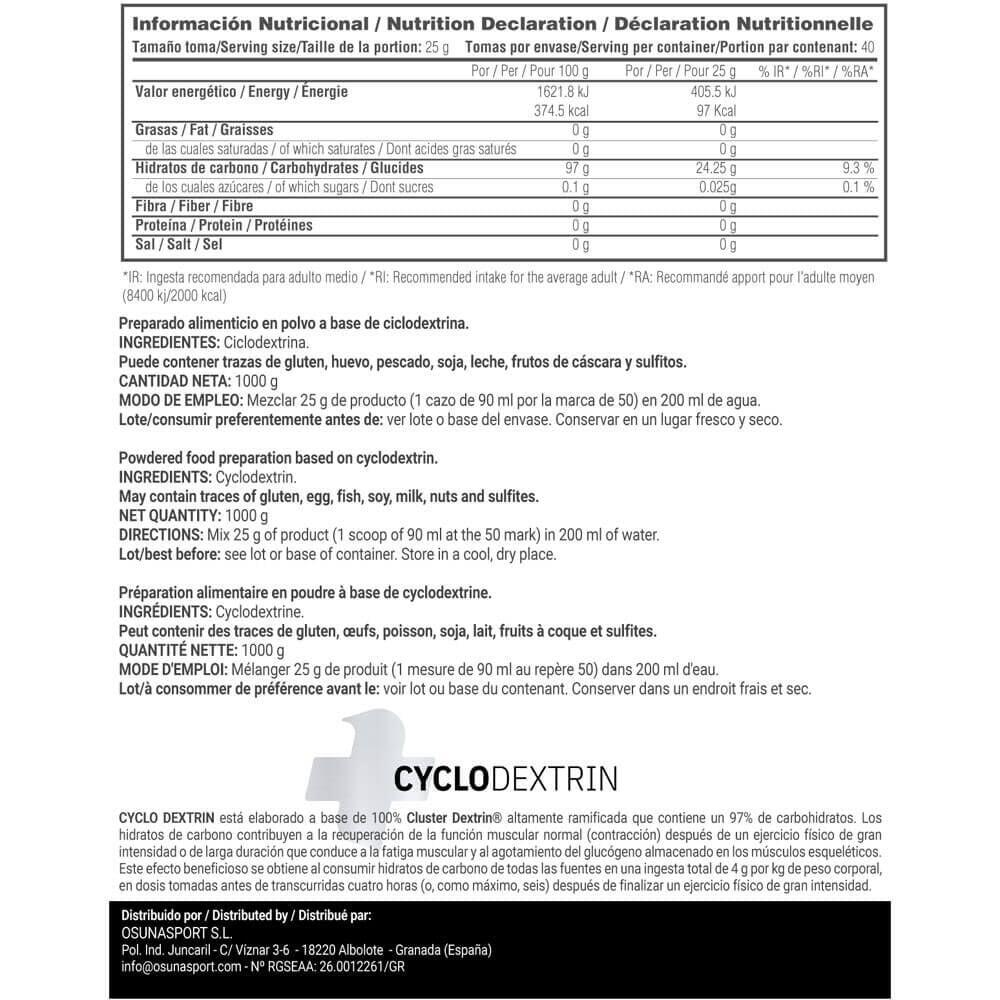 Cyclo Dextrine (Cluster Dextrin) - 1kg Neutre de MASmusculo 6/6