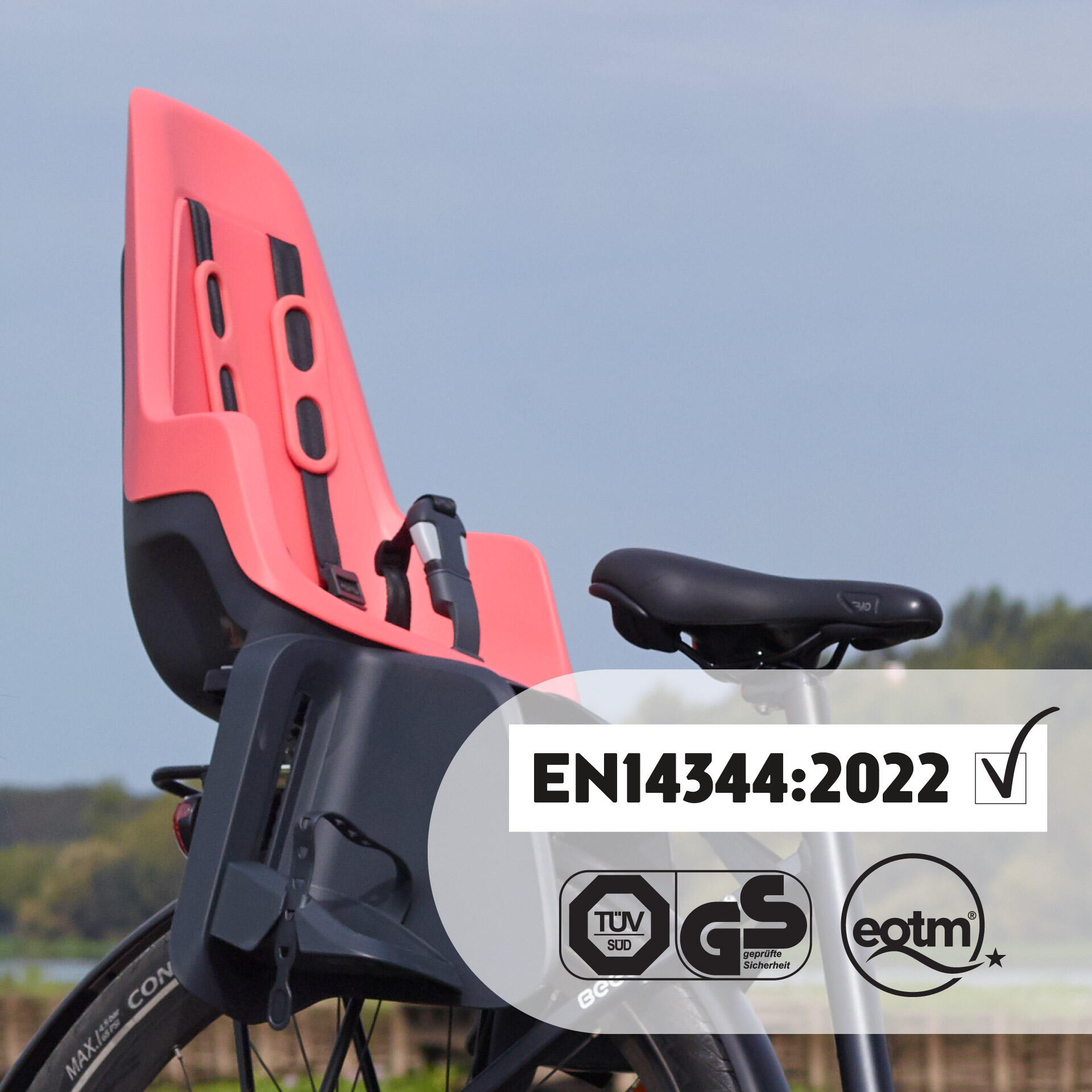 Silla Bicicleta Trasera Ninõ Portaequipajes ONE E-BD Flamenco 6/9