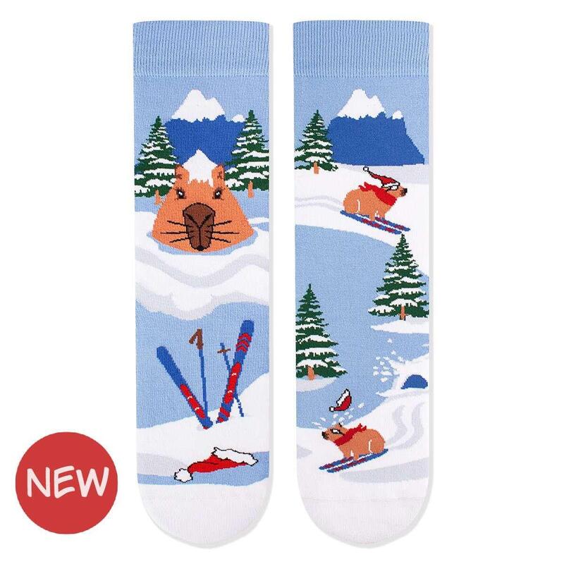 Sosete din bumbac de Craciun Arty Socks Capybara George Albastru