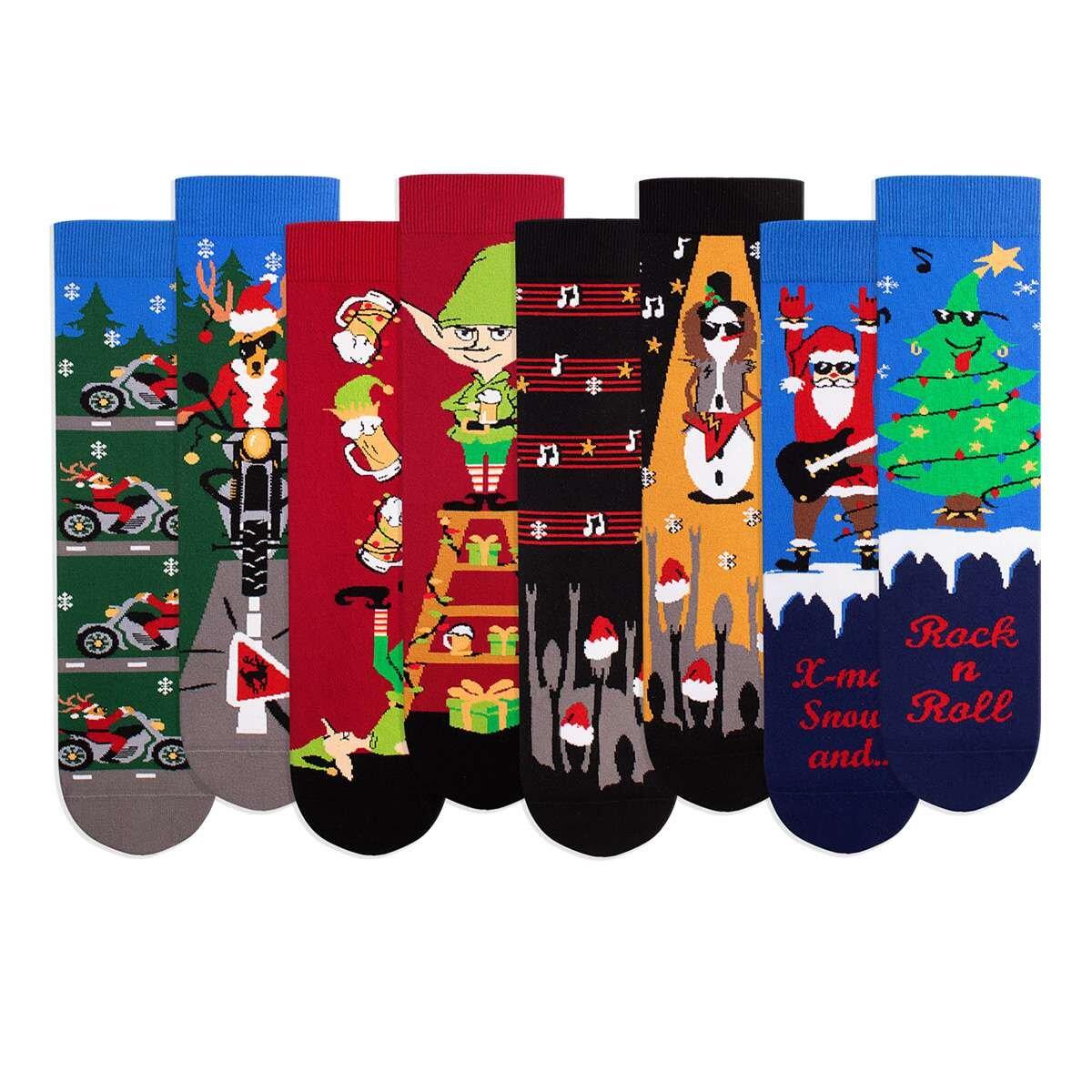 Cutie cu 4 perechi de sosete din bumbac Arty Socks Craciun Vesel
