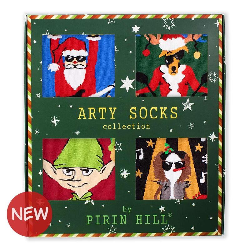 Cutie cu 4 perechi de sosete din bumbac Arty Socks Craciun Vesel