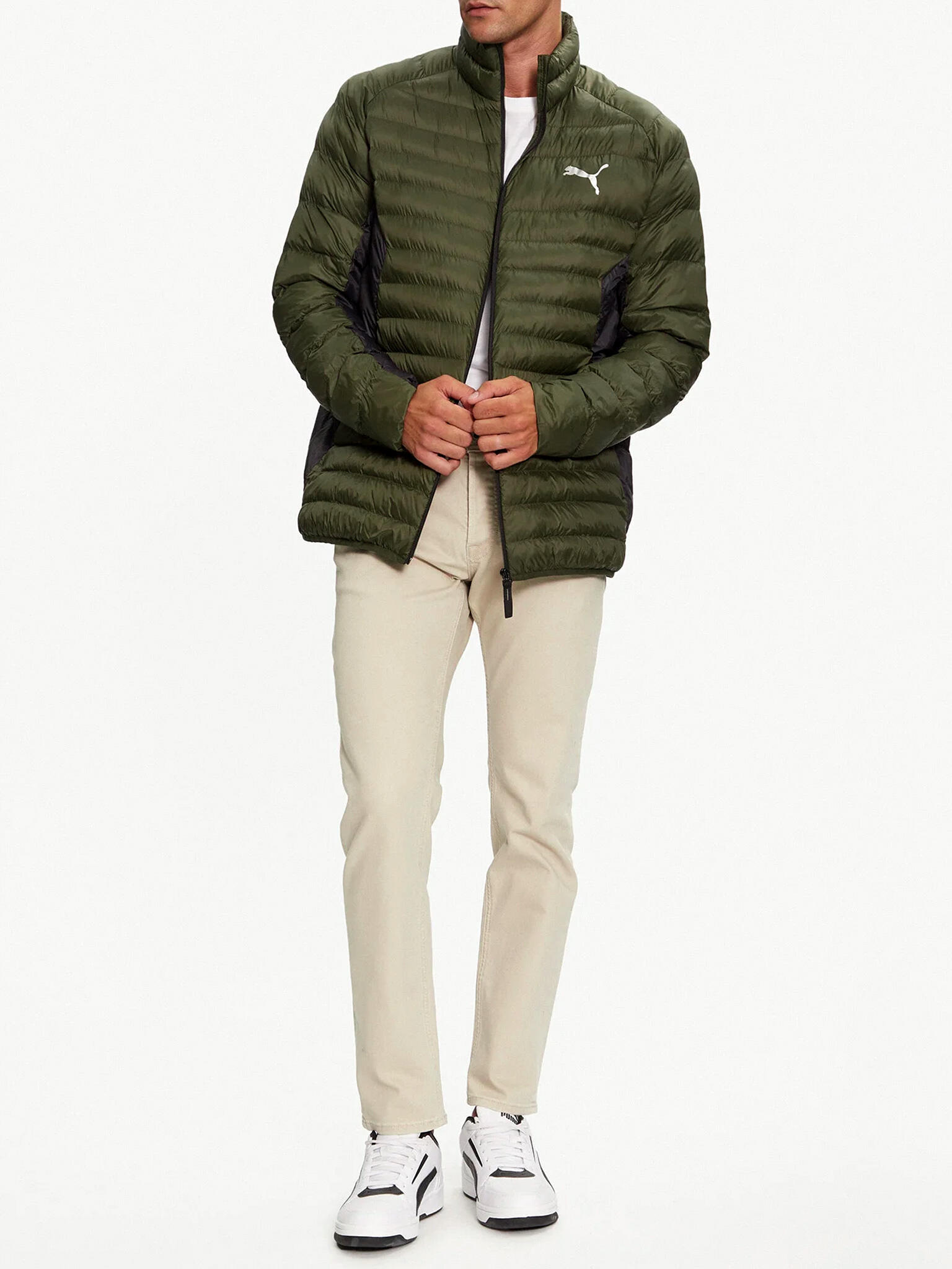 Męska kurtka pikowana Puma Packlite Primaloft zielona 3/7