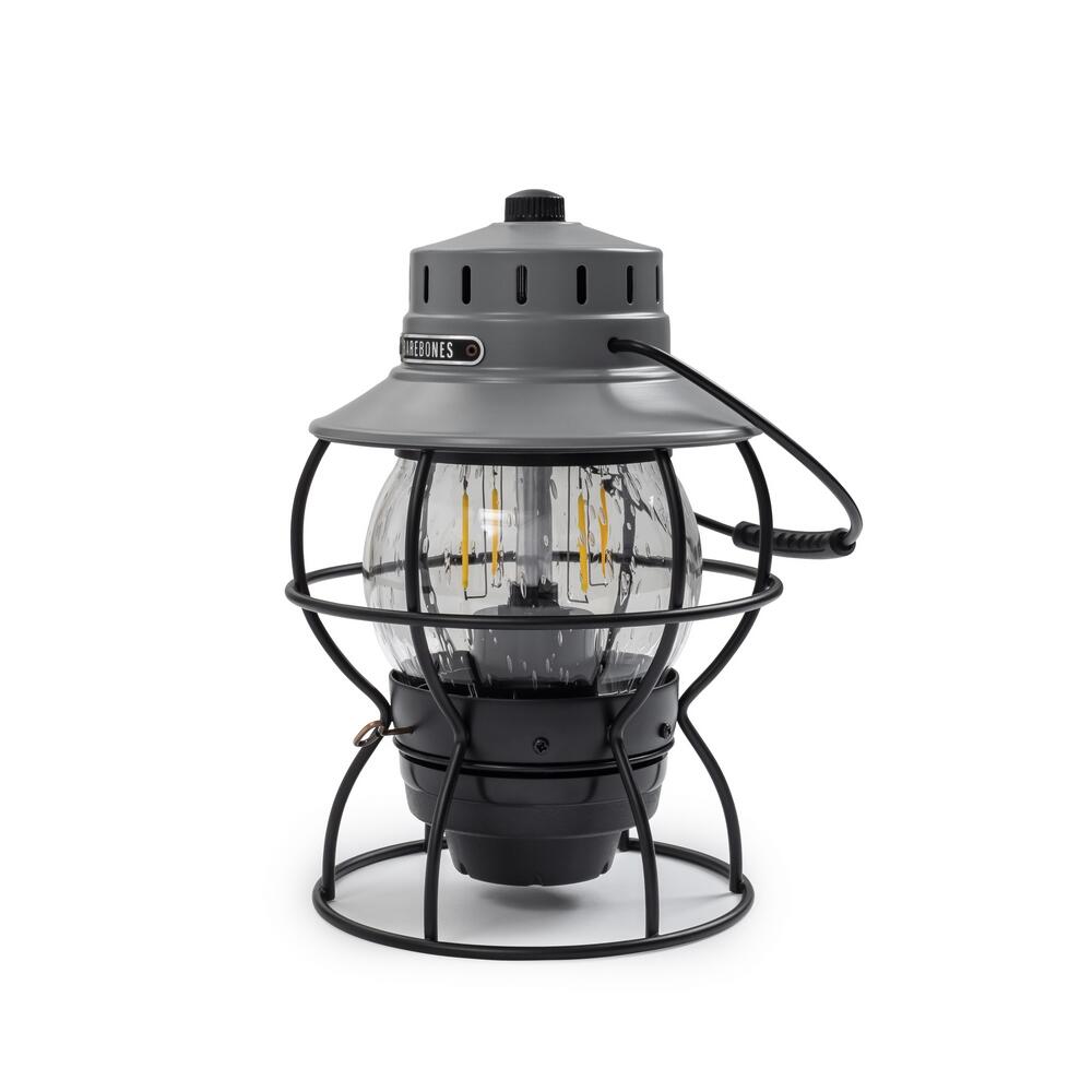 Camping Laterne Railroad Retro Lampe Dimmbar Metall Glas USB Akku LED 3/7