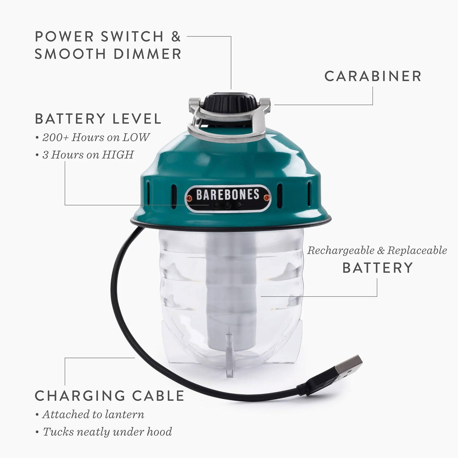 Camping Laterne Beacon Light Retro Lampe Dimmbar Stahl USB Akku LED 3/7