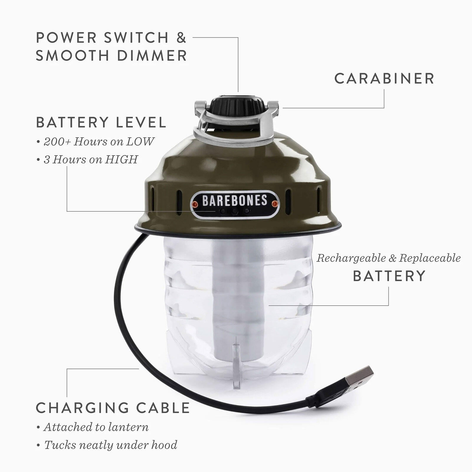 Camping Laterne Beacon Light Retro Lampe Dimmbar Stahl USB Akku LED 3/7
