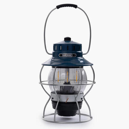 Camping Laterne Railroad Retro Lampe Dimmbar Metall Glas USB Akku LED