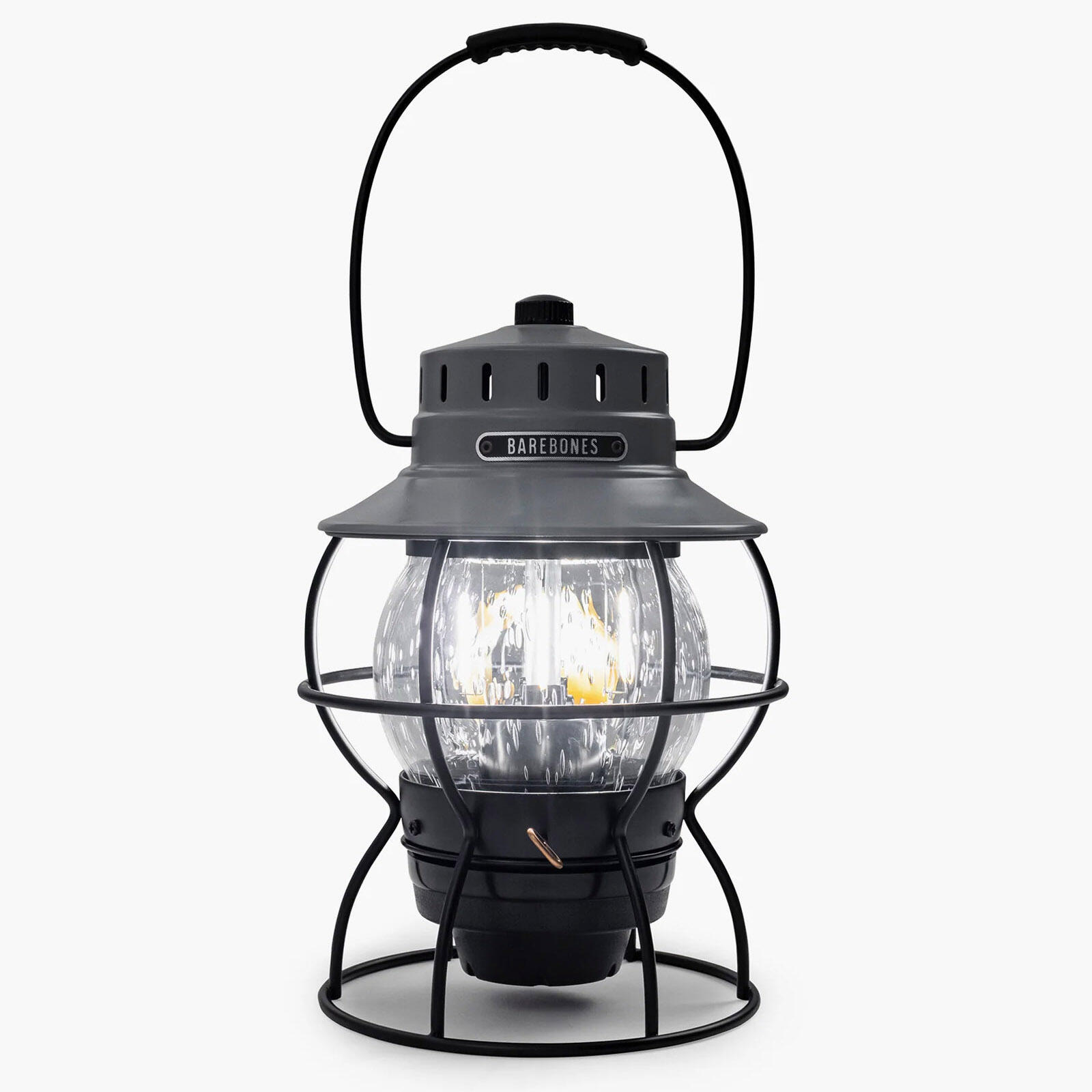 Camping Laterne Railroad Retro Lampe Dimmbar Metall Glas USB Akku LED 2/7
