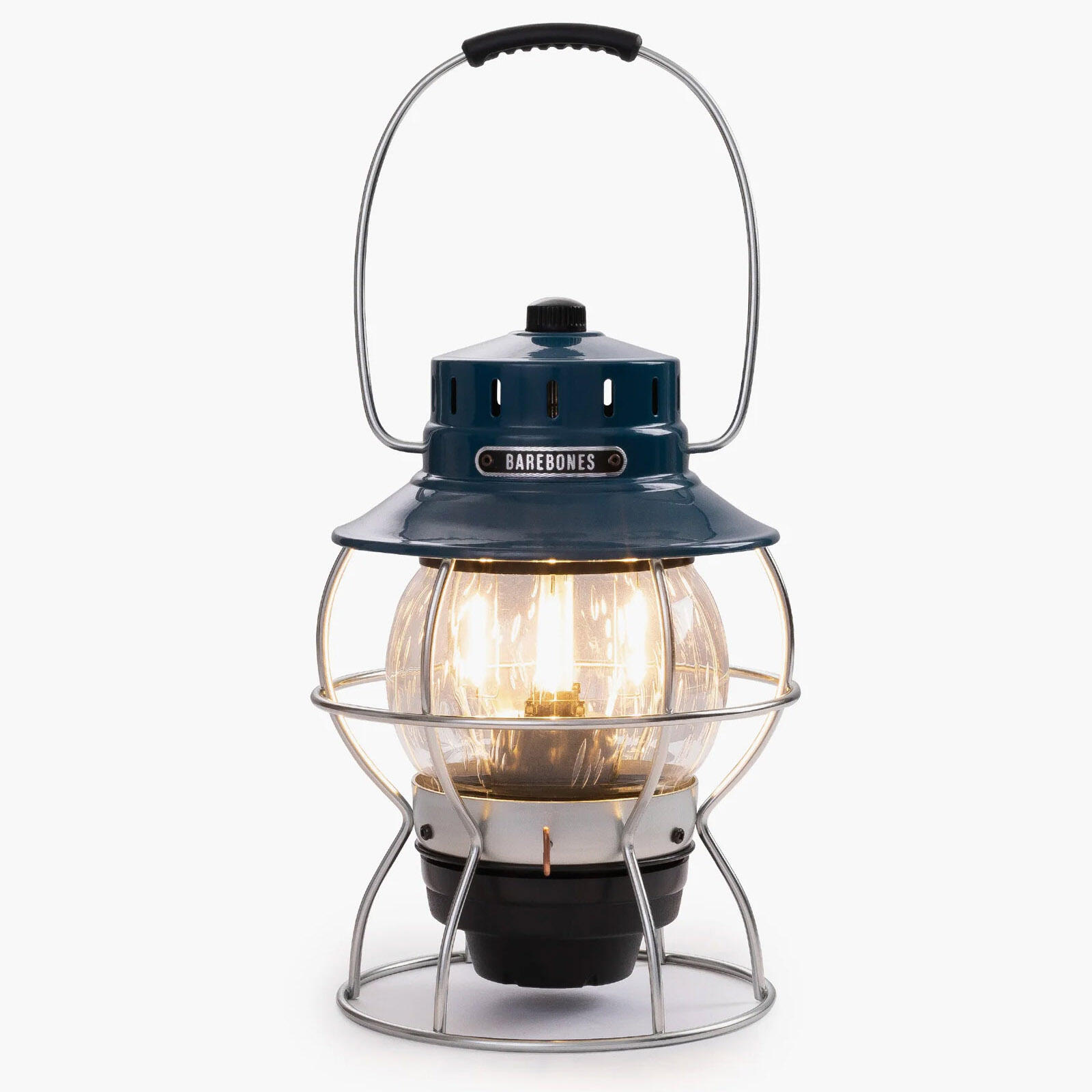 Camping Laterne Railroad Retro Lampe Dimmbar Metall Glas USB Akku LED 2/7