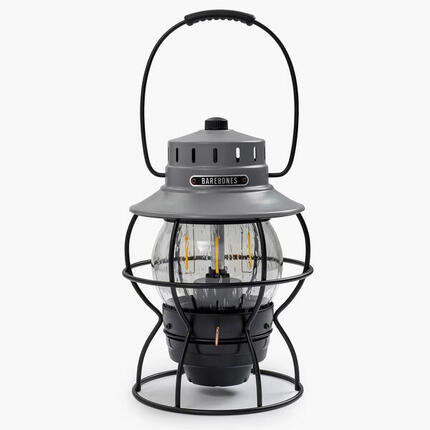 Camping Laterne Railroad Retro Lampe Dimmbar Metall Glas USB Akku LED