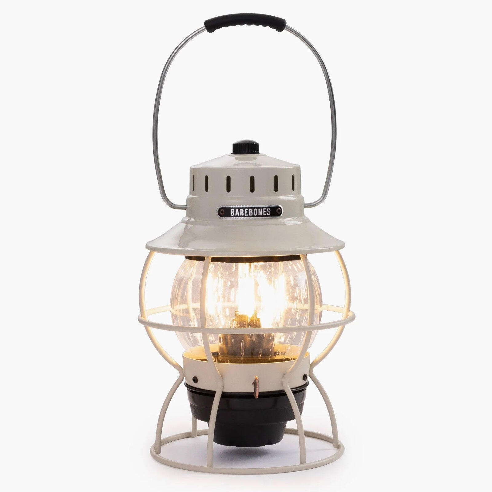 Camping Laterne Railroad Retro Lampe Dimmbar Metall Glas USB Akku LED 2/7