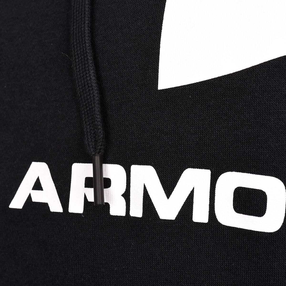 Bluza męska z kapturem czarna UNDER ARMOUR UA RIVAL FLEECE 5/6