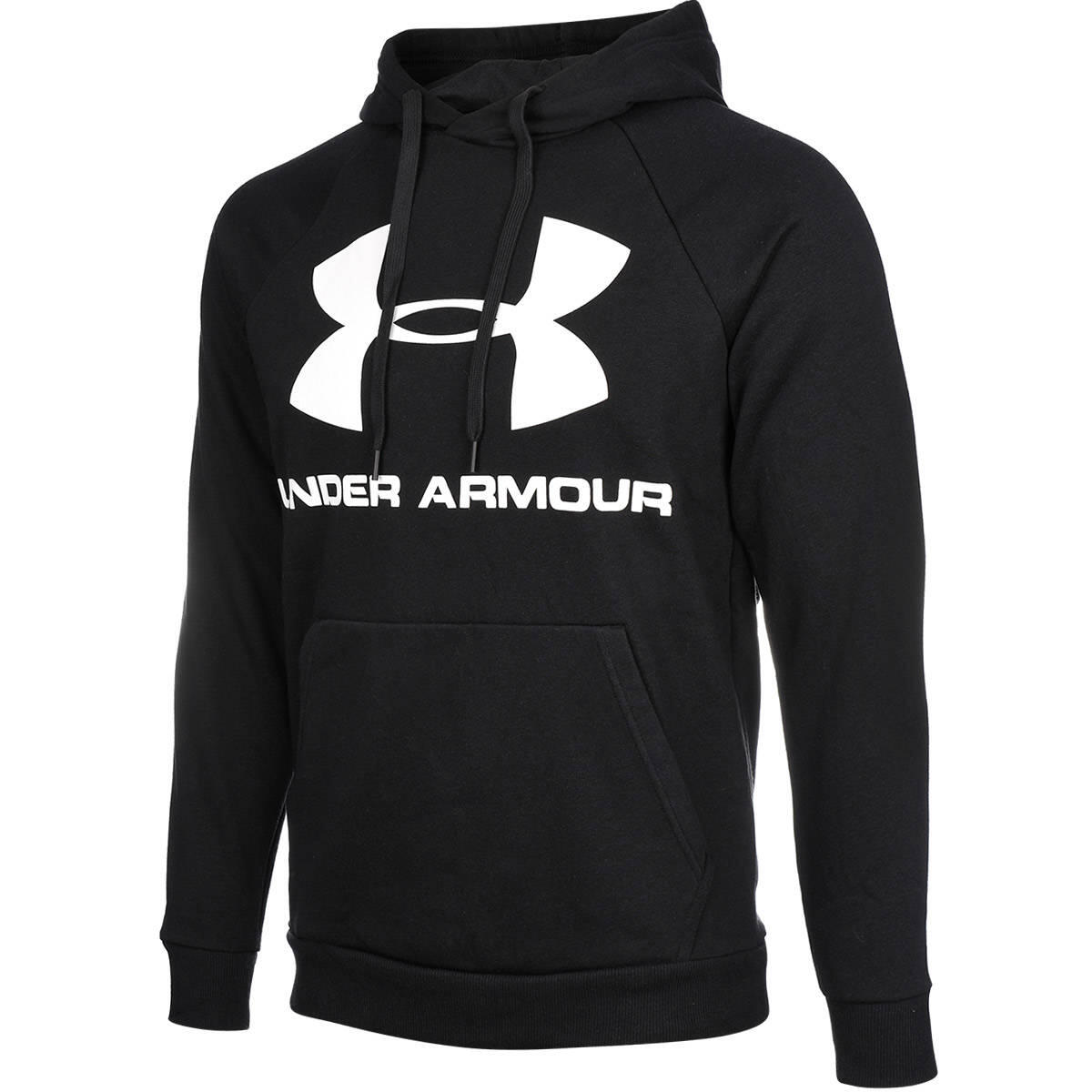 Bluza męska z kapturem czarna UNDER ARMOUR UA RIVAL FLEECE 2/6