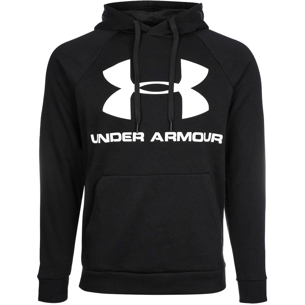 Bluza męska z kapturem czarna UNDER ARMOUR UA RIVAL FLEECE 3/6
