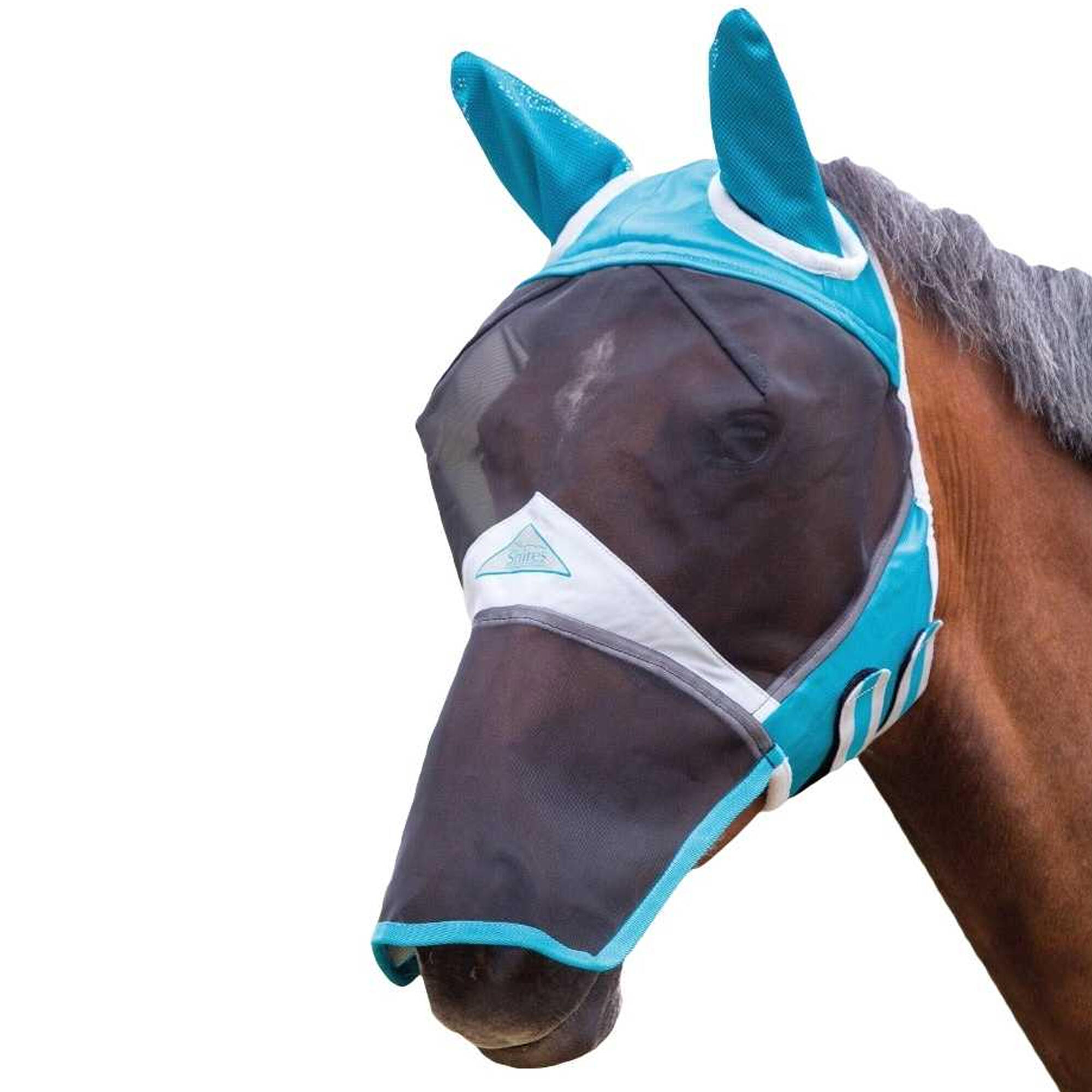 Maglia Fine Maschera Antimosche Con Orecchie E Naso Shires Foglia Di Tè 2/2