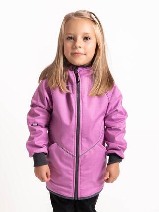 Softshell-Jacke mit Teddyfutter für Kinder, Violett