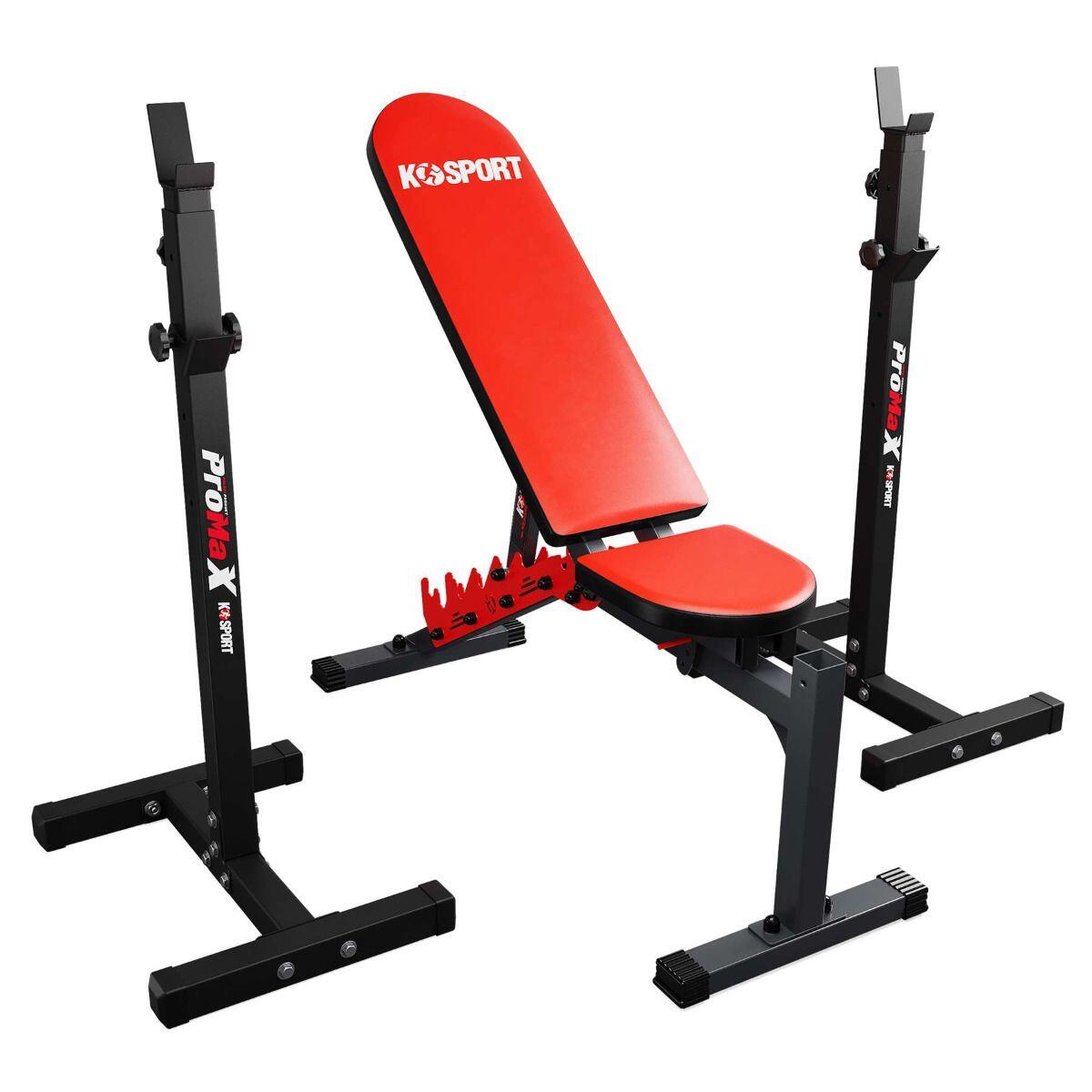 Banco de musculação com rack