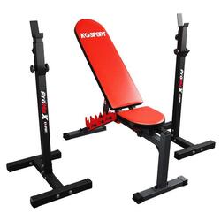 Rack à squats avec banc de musculation