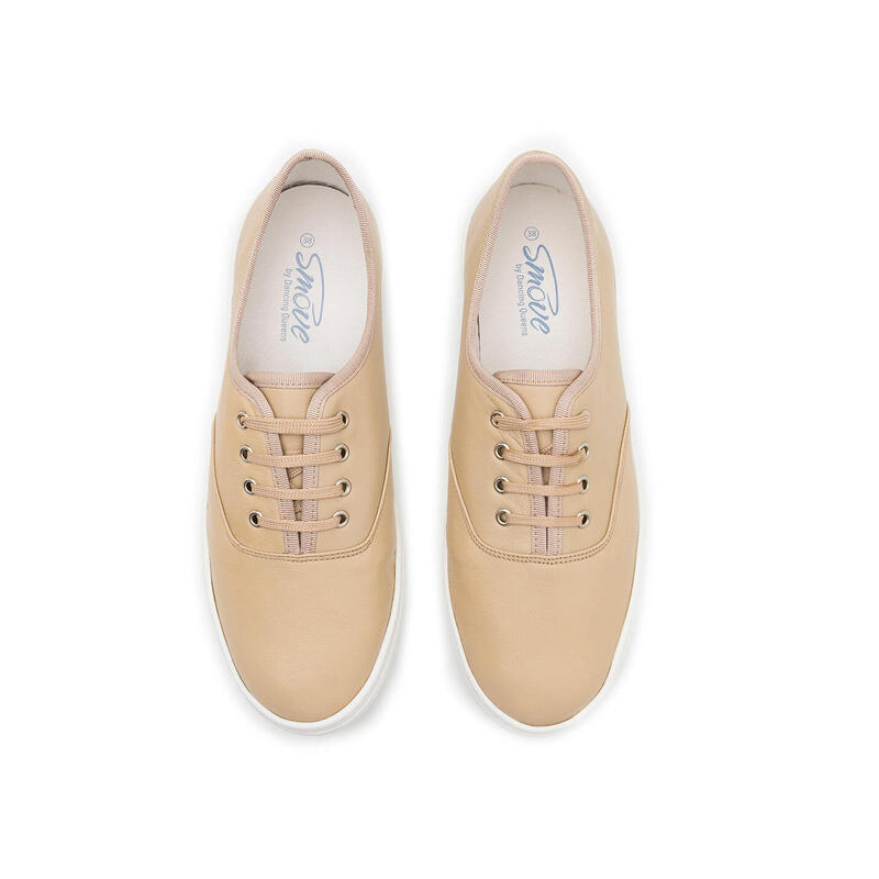 Smove Dance Sneaker in Beige Leder