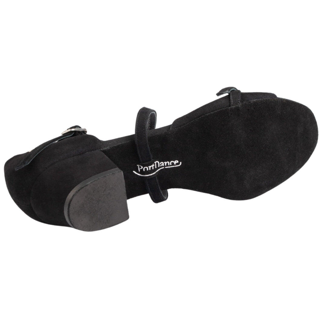 PD636 Premium Tanzschuhe in Black Nubuck - 3.0 cm block 4/4