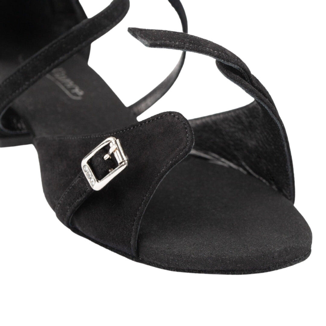 PD636 Premium Tanzschuhe in Black Nubuck - 3.0 cm block 2/4