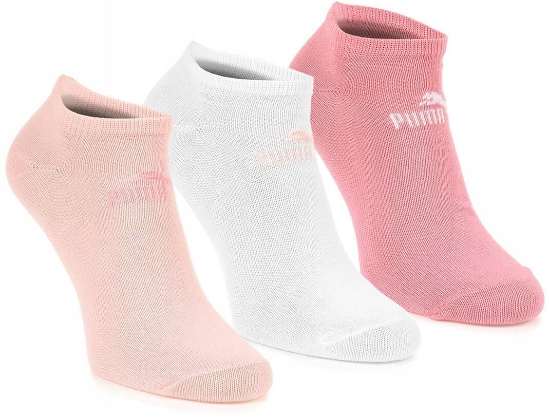 Skarpety 3 pary niskie z bawełną różowe PUMA 2/6