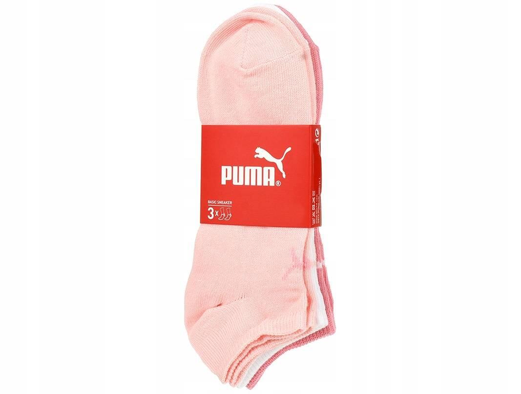 Skarpety 3 pary niskie z bawełną różowe PUMA 6/6