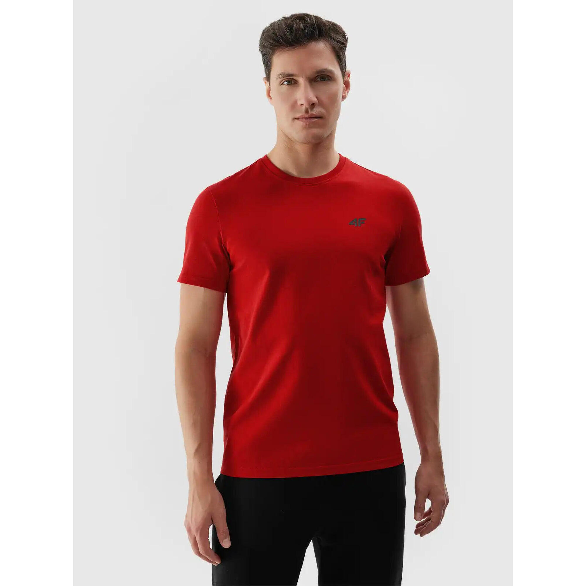 4f - T-shirt Basique Homme - T-shirt Manches Courtes - Rouge - 38 S - Decathlon