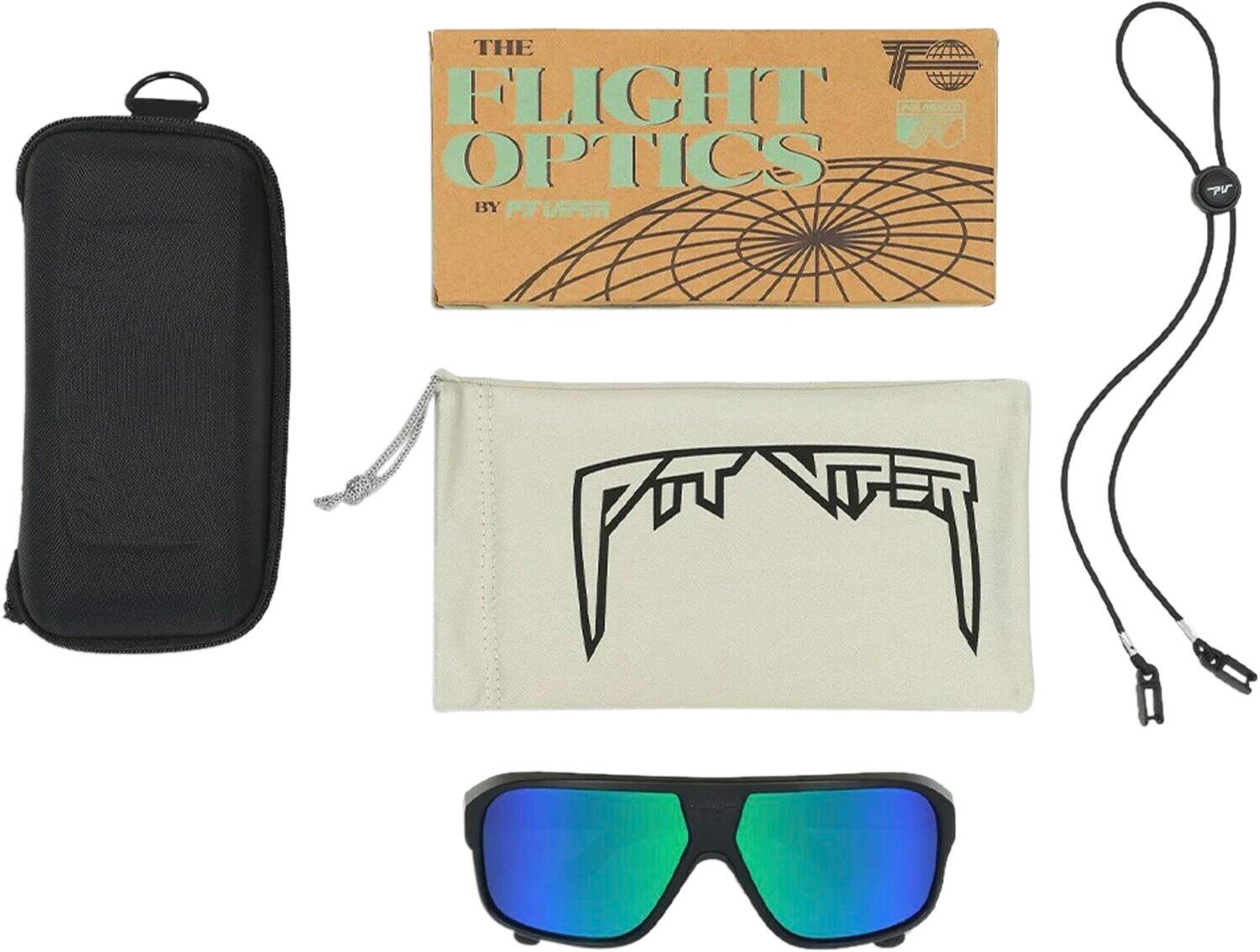 Pit Viper The Exec Polarisierte Piloten-Sonnenbrille, Schwarz 4/5