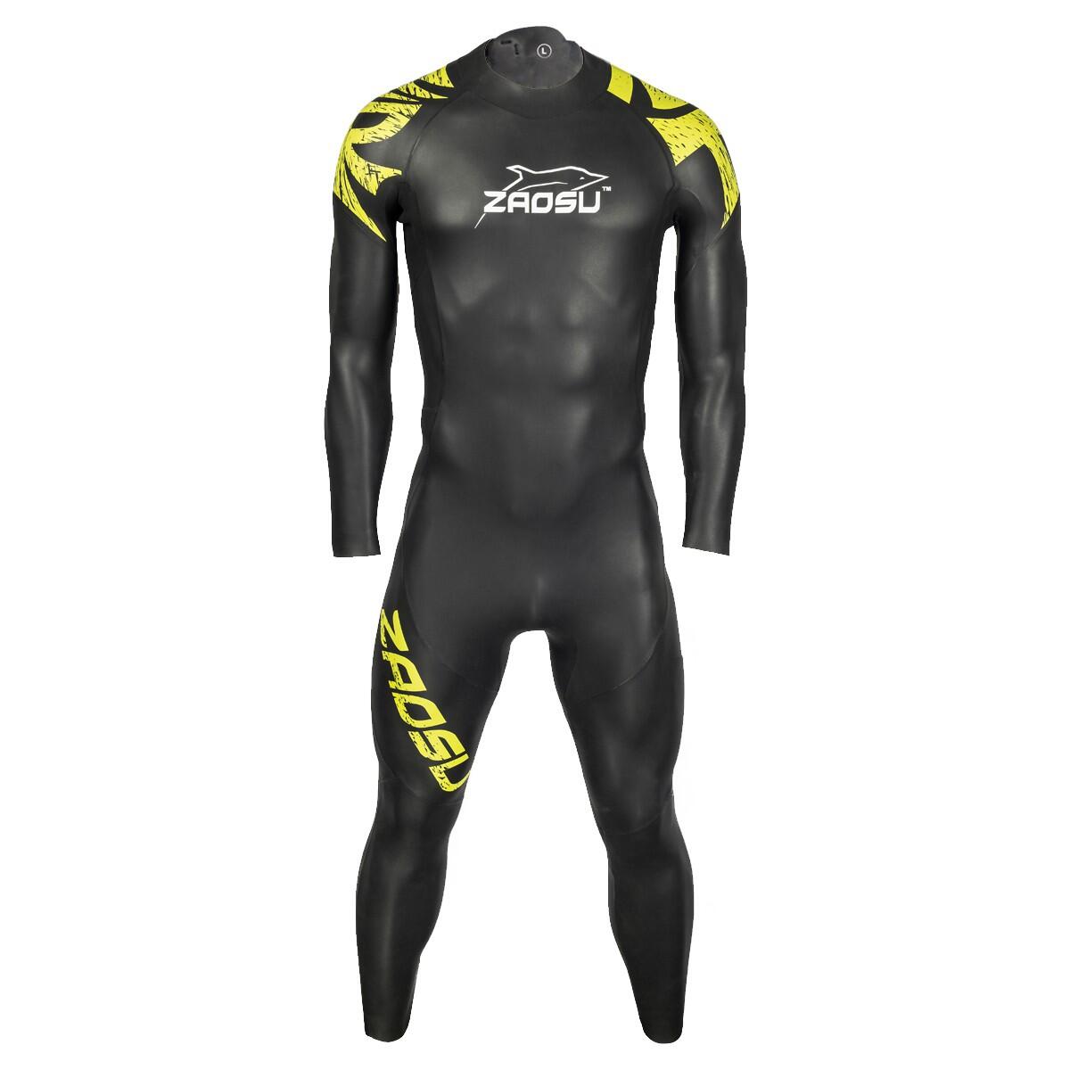 ZAOSU Triathlon Freiwasser Neoprenanzug Leicht & Flexibel – Z-Training Schwarz