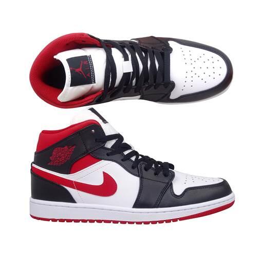 Schoenen  1 Mid Gym Red Black White 3/3