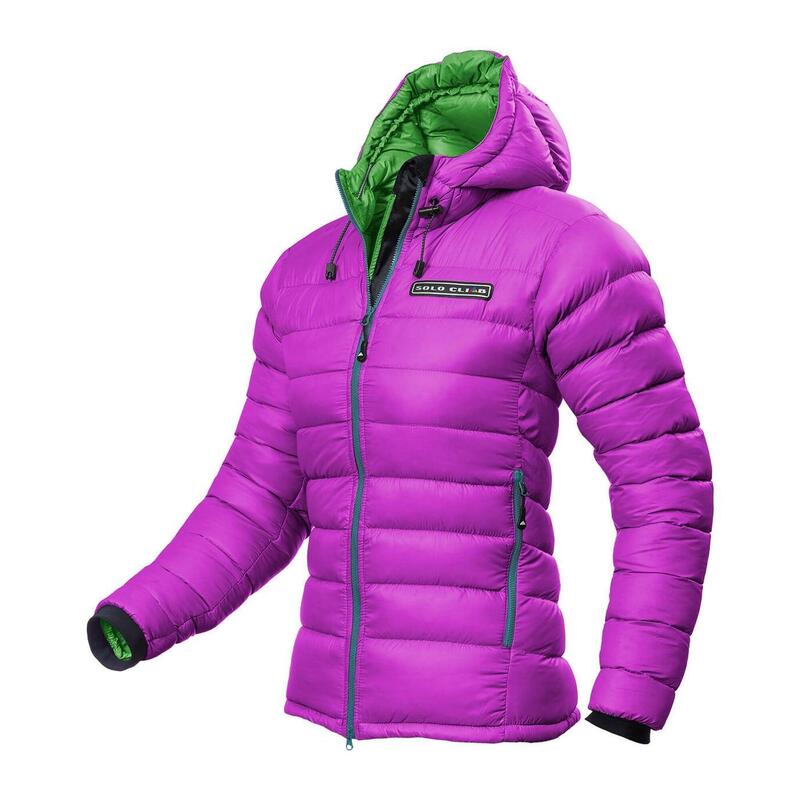 Chaqueta Térmica Plumas para Escalada y Montaña Khumbu Mujer Morado