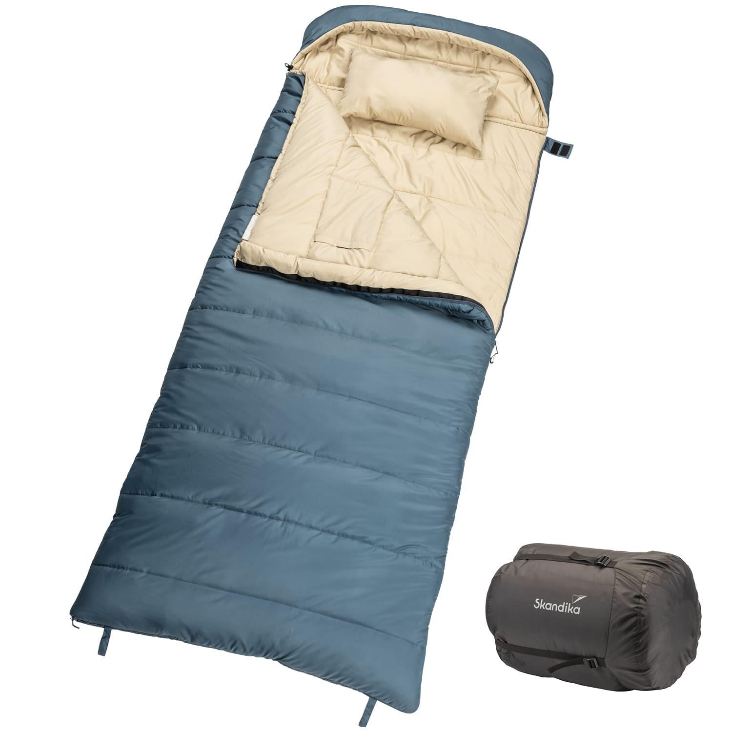 Skandika - Sac De Couchage Oppdal - Rectangulaire 230x90cm - Camping - 3 Saisons - Adulte - Sac De Couchage - Bleu - Taille Unique - Decathlon