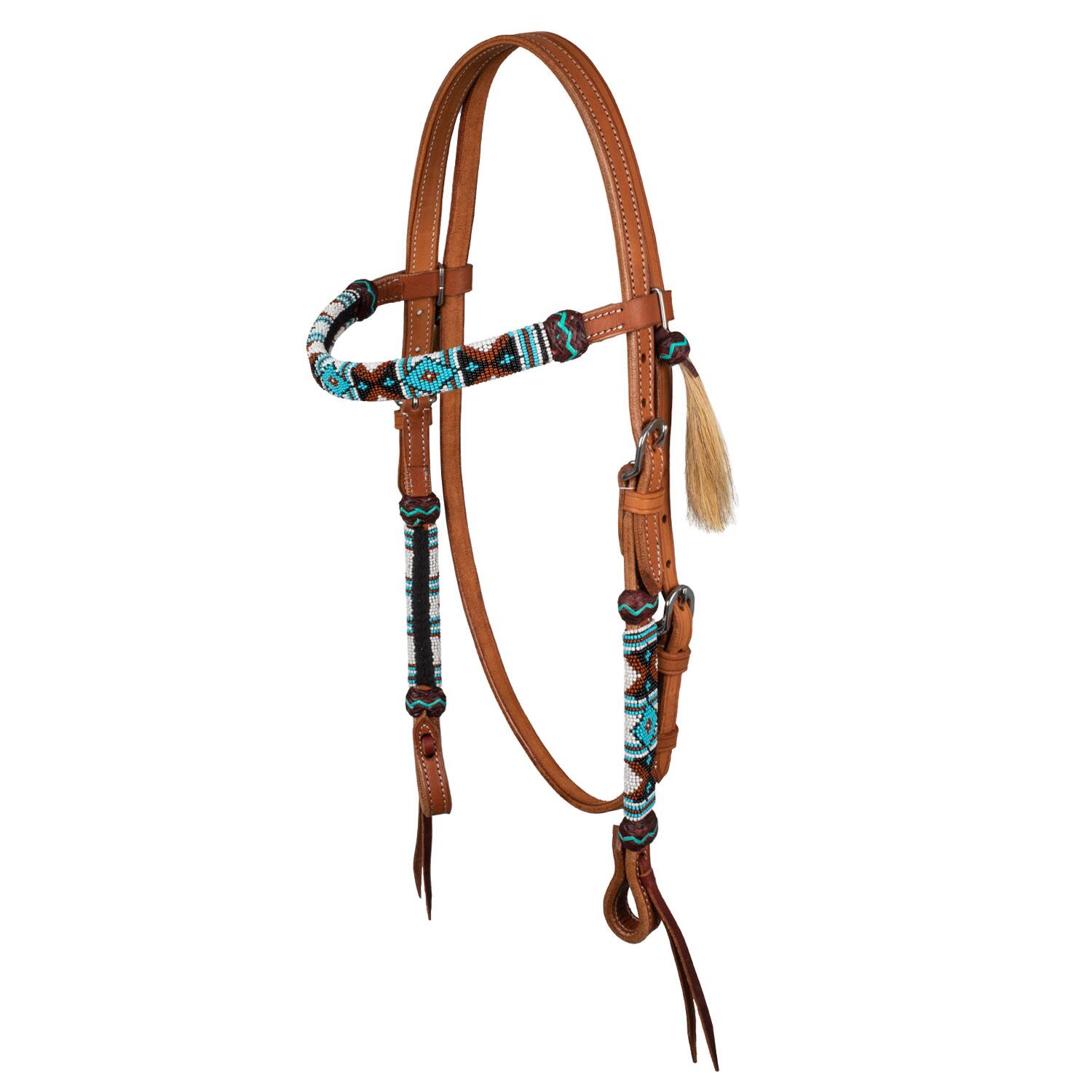 Uzda westernowa navajo z koralikami